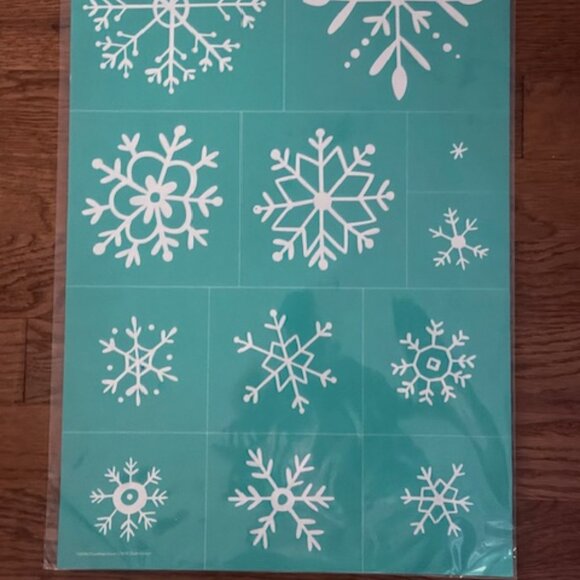 NWT RETIRED Chalk Couture transfer - SNOWFLAKE DOZEN - Picture 2 of 2